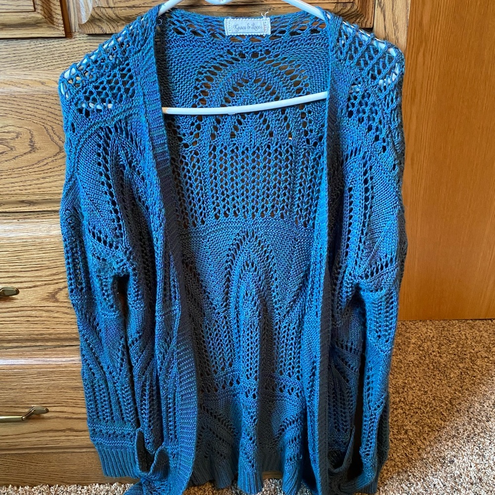 Grace & Lace Boutique Cardigan. EUC!